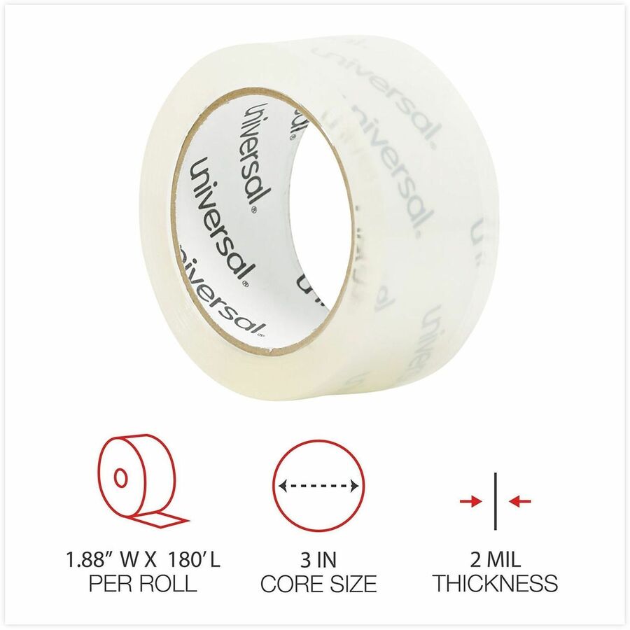 General-Purpose Box Sealing Tape, 3" Core, 1.88" x 60 yds, Clear, 6/Pack