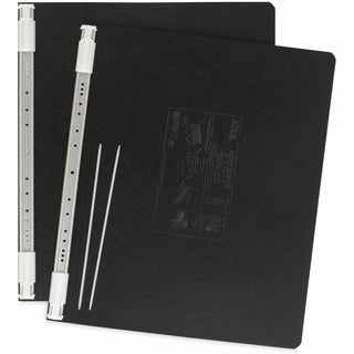 PRESSTEX Covers with Storage Hooks, 2 Posts, 6" Capacity, 14.88 x 11, Black