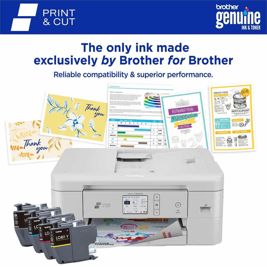 MFC-J1800DW Print and Cut All-in-One Inkjet Printer with Auto Cutter, Copy/Fax/Print/Scan