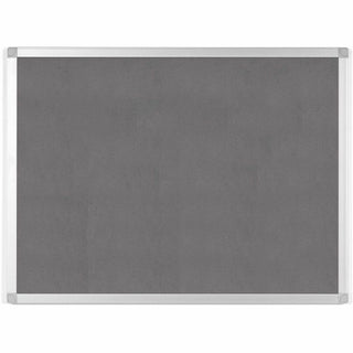 MasterVision Ayda Fabric Bulletin Board - Gray Fabric, Felt Surface - Self-healing, Sleek Style - Aluminum Frame - 1 Each - 18" x 24