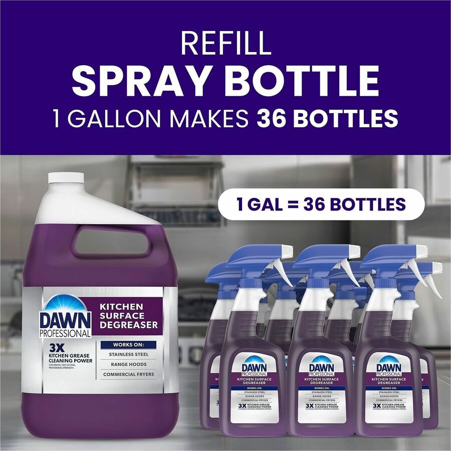 Dawn Pro Heavy Duty Degreaser - Ready-To-Use - 32 fl oz (1 quart) - 6 / Carton - Heavy Duty, Non-flammable, Caustic-free, Phosphate-free - Purple
