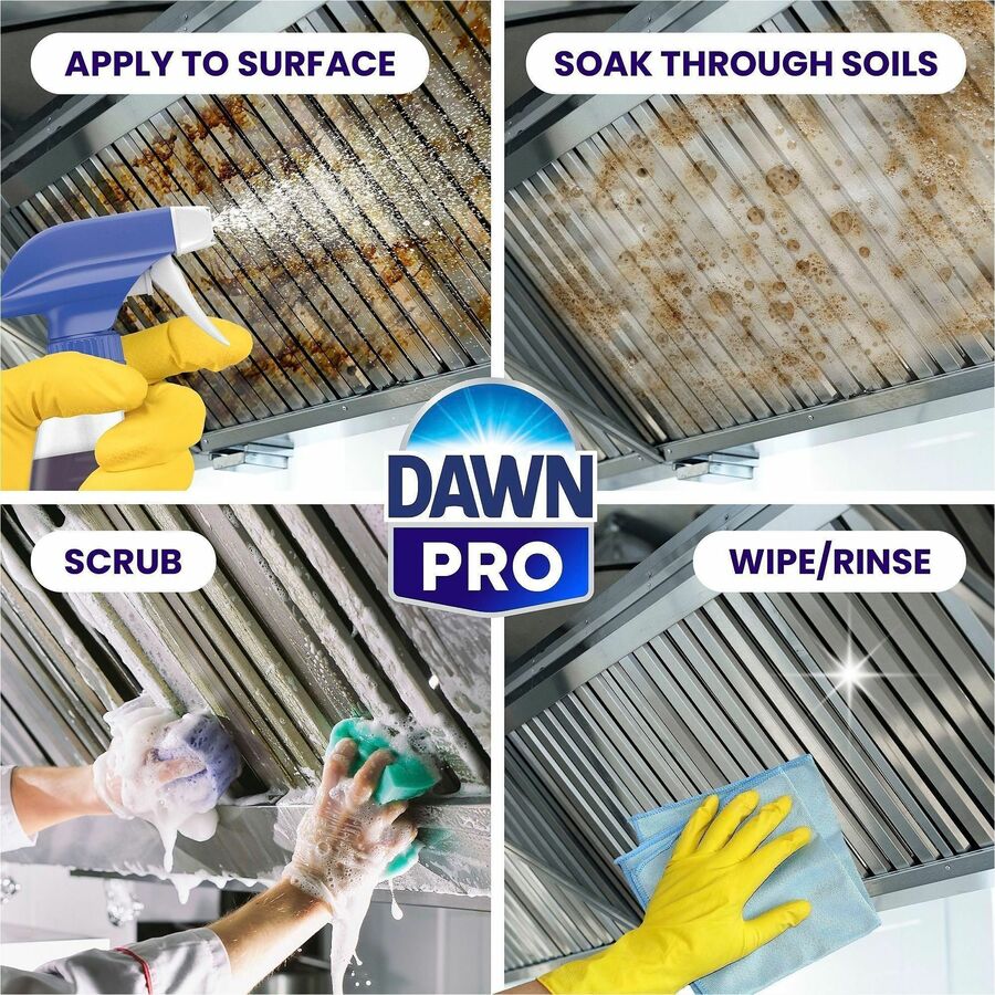 Dawn Pro Heavy Duty Degreaser - Ready-To-Use - 32 fl oz (1 quart) - 6 / Carton - Heavy Duty, Non-flammable, Caustic-free, Phosphate-free - Purple