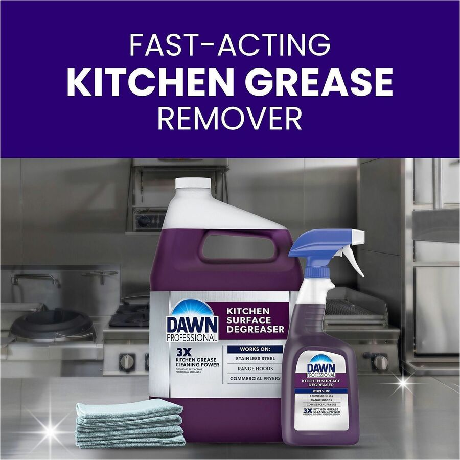 Dawn Pro Heavy Duty Degreaser - Ready-To-Use - 32 fl oz (1 quart) - 6 / Carton - Heavy Duty, Non-flammable, Caustic-free, Phosphate-free - Purple