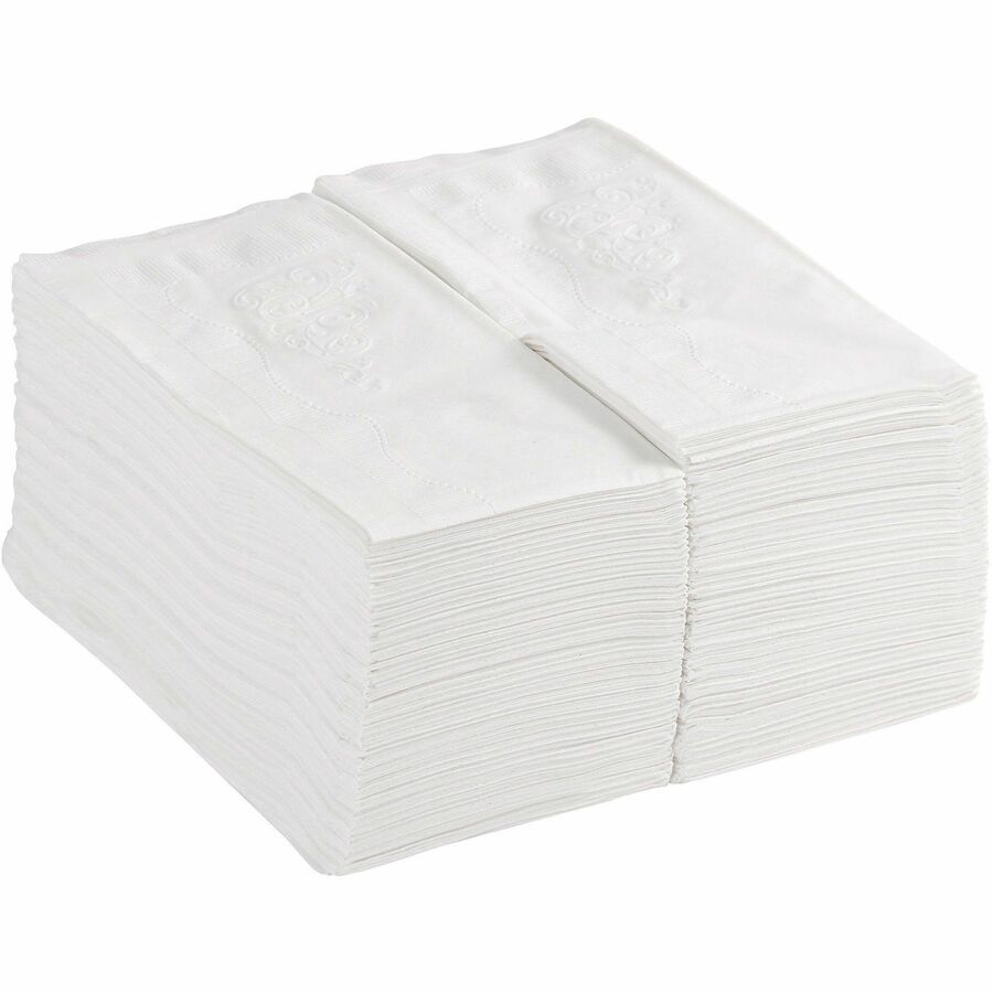 Dixie 2-Ply Dinner Napkins - 2 Ply - 1/8 Fold - 15" x 16" - White - Disposable, Embossed, Soft, Thick - For Multipurpose - 126 Per Pack - 24 / Carton