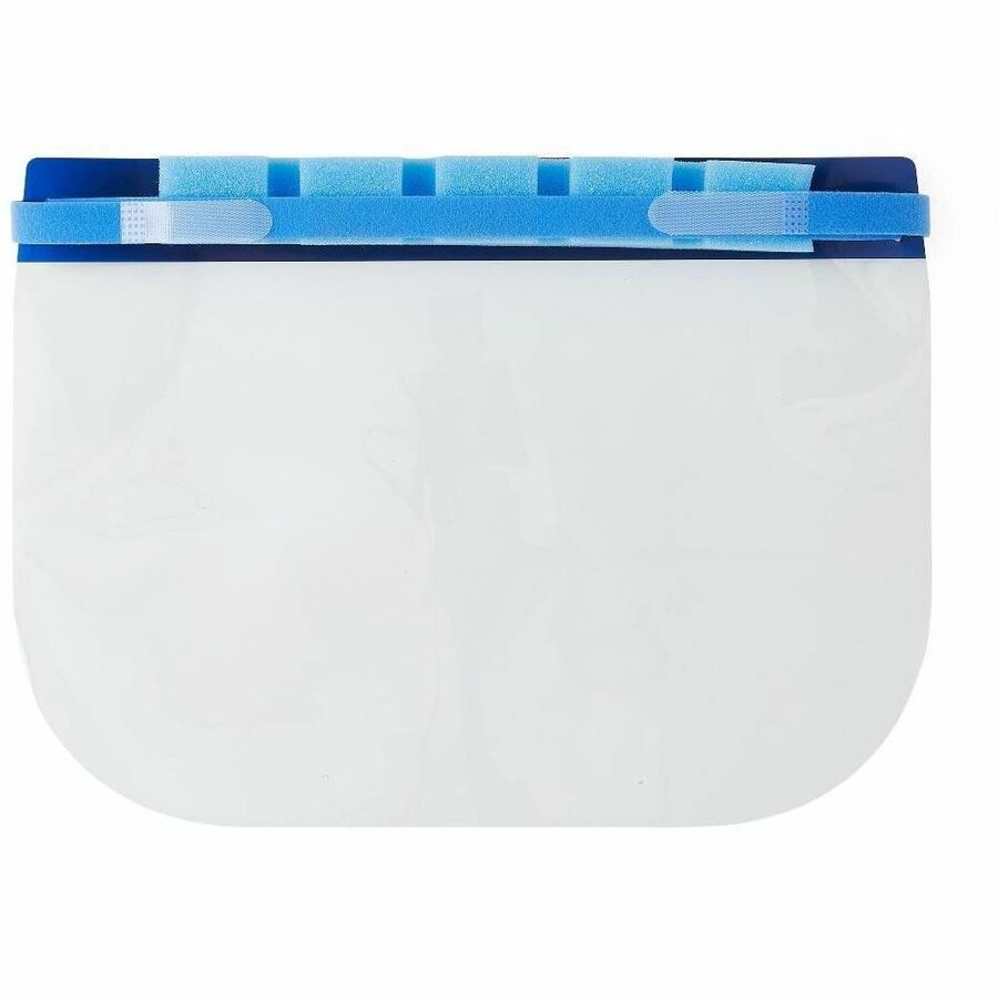 Medline Disposable Full-Length Face Shields - Recommended for: Face - Extra Large Size - Fog, Splash Protection - Foam, Elastic, Polyester - Clear - Disposable, Anti-fog, Splash Resistant, Lightweight, Latex-free - 40 / Carton