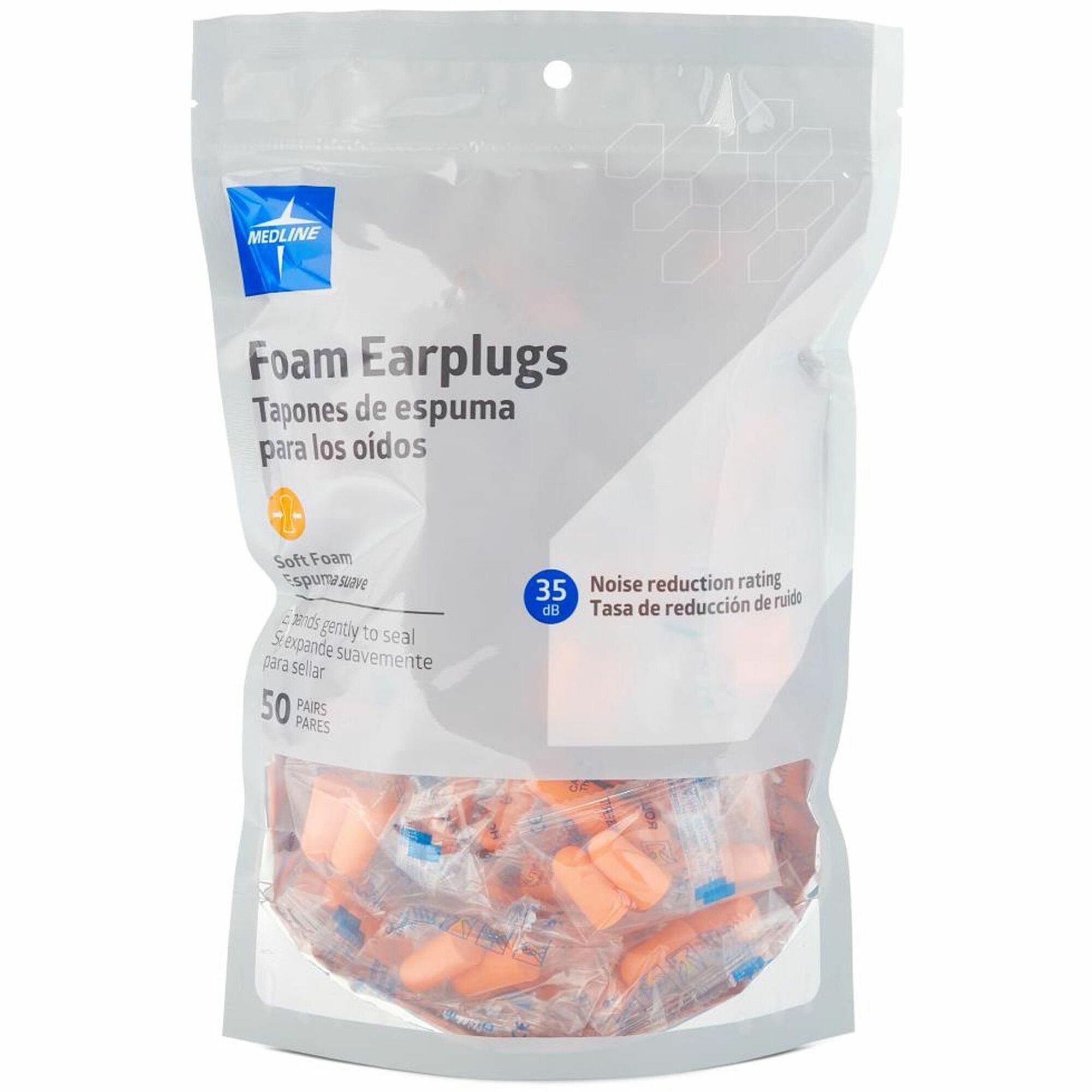 medline-earplugs-recommended-for-ear-noise-protection-foam-orange-50-bag_miimdsearplug - 1
