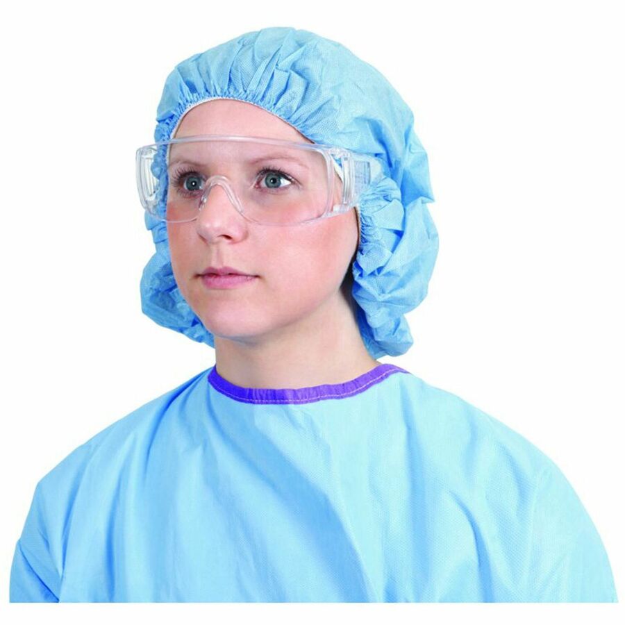 Medline Visitor Safety Glasses - Regular Size - Clear - Latex-free, Comfortable, Disposable - 1 Each