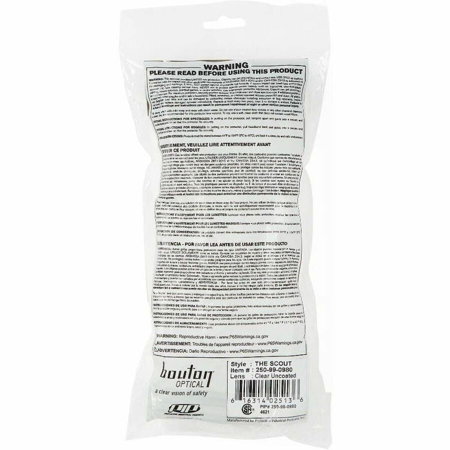 Medline Visitor Safety Glasses - Regular Size - Clear - Latex-free, Comfortable, Disposable - 1 Each