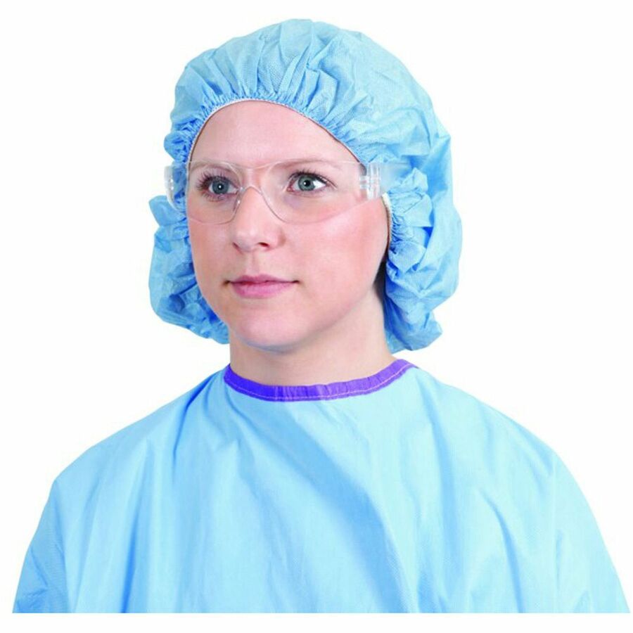 Medline Clear Frame/Lens Safety Glasses - Recommended for: Eye - One Size Size - Ultraviolet, Impact Protection - Latex-free, Comfortable, Secure Fit, UV Resistant - 1 Each