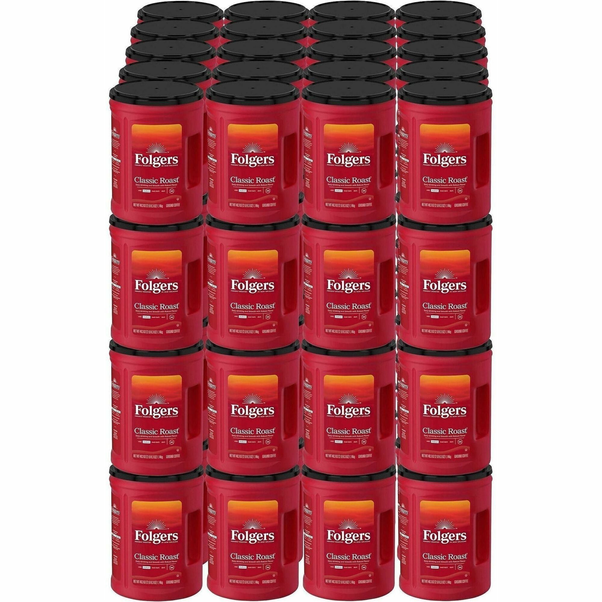 Folgers Ground Canister Classic Roast Coffee - Medium - 35 / Pallet