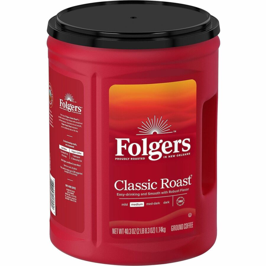 Folgers Ground Canister Classic Roast Coffee - Medium - 35 / Pallet