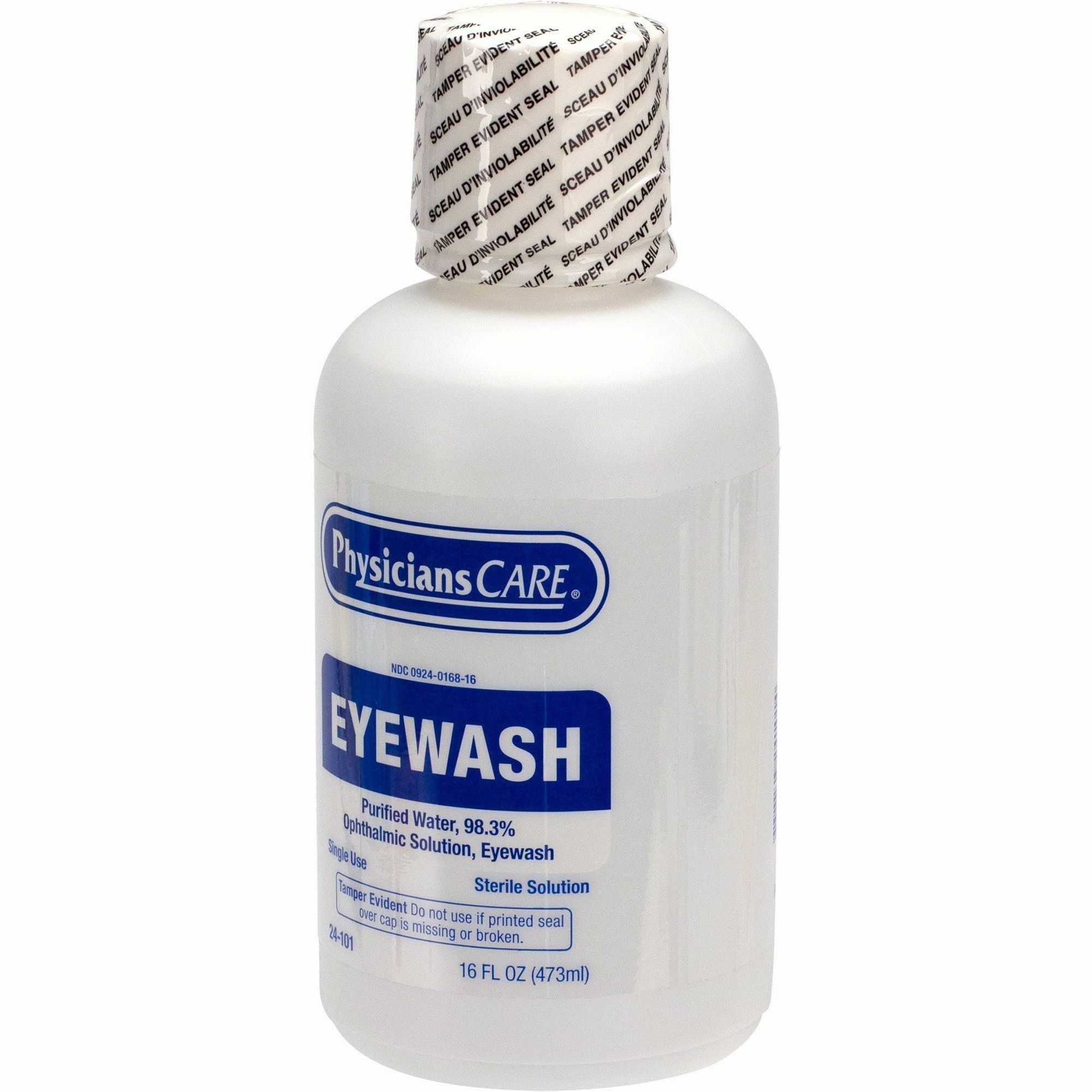 First Aid Only Sterile Ophthalmic Solution Eyewash - 16 fl oz - Sterile - For Eye Burning, Irritated Eyes - 1 Each - 2