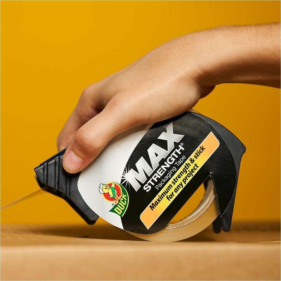 Duck Max Strength Packaging Tape - 54.60 yd Length x 1.88" Width - Damage Resistant - For Packaging, Shipping, Moving, Storage, Box, Home, Office, Project, Sealing - 12 / Pack - Clear