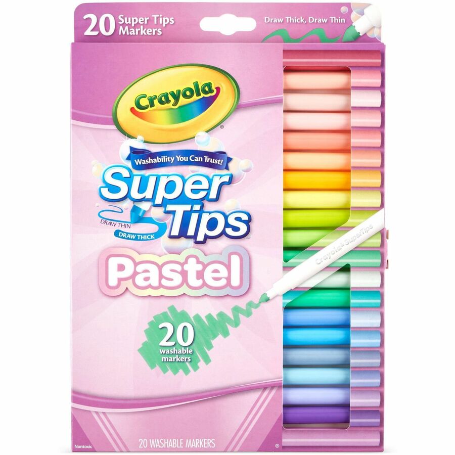 Crayola SuperTips Washable Markers - 20 / Pack