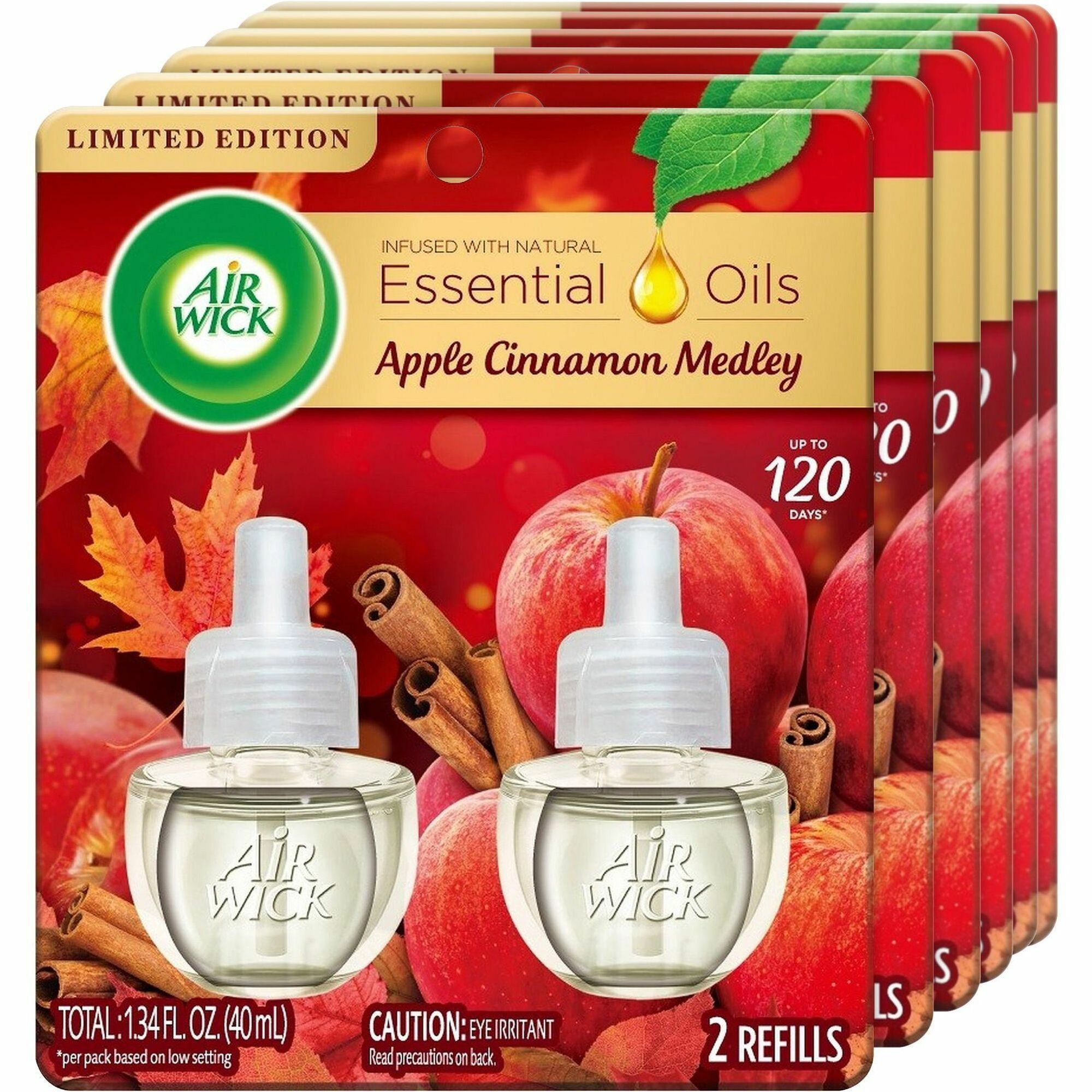 air-wick-apple-scented-oil-oil-06-fl-oz-0-quart-apple-cinnamon-medley-60-day-6-carton-long-lasting_rac95499ct - 1