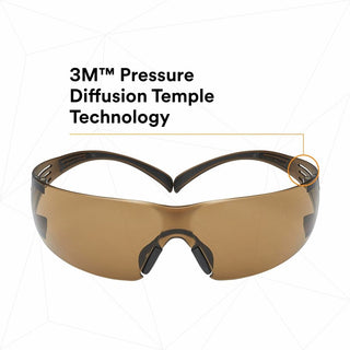 3M SecureFit Protective Eyewear - Recommended for: Eye, Indoor/Outdoor - Fog, UVA, UVB, UVC Protection - Polycarbonate - Anti-fog, Comfortable, Soft, Nose Bridge, Impact Resistant, Adjustable Temple - 1 Each