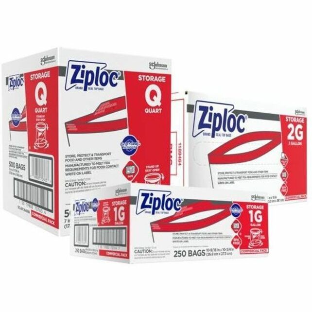 ziploc-gallon-storage-bags-large-size-1-gal-capacity-1050-width-175-mil-44-micron-thickness-zipper-closure-textured-clear-plastic-1-case-250-per-box-multipurpose_sjn364948 - 2