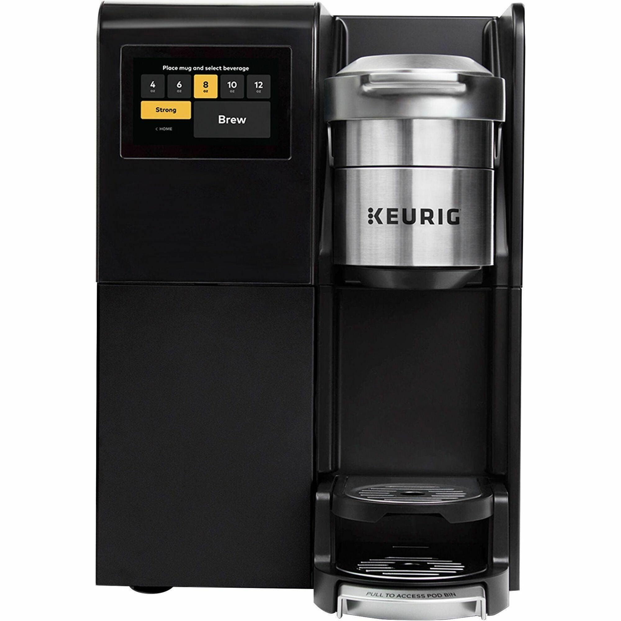 keurig-k-3500-single-serve-commercial-coffee-maker-with-premium-merchandiser-single-serve-k-cup-pod-capsule-brand-black-silver-plastic-metal-body_gmt8606 - 1
