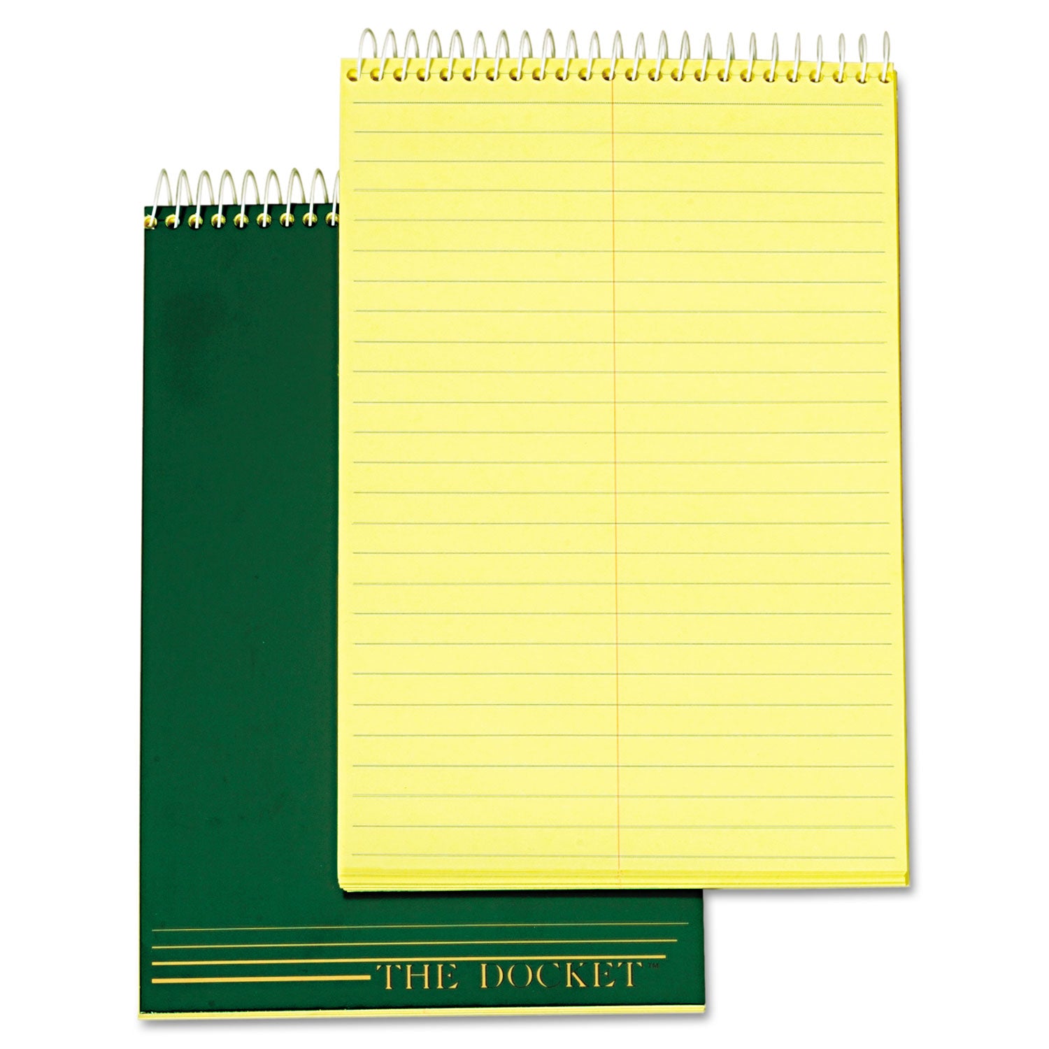 docket-steno-pad-gregg-rule-forest-green-cover-100-canary-yellow-6-x-9-sheets_top63851 - 1