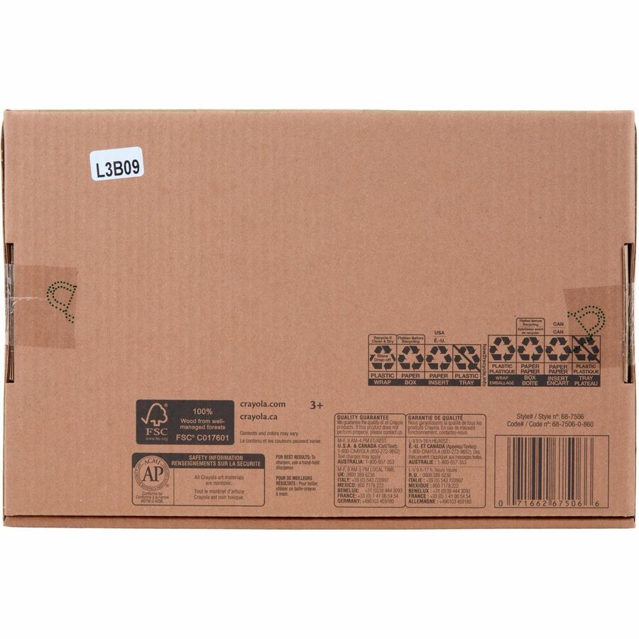 Color Pencil Classpack Set with (240) Pencils and (12) Pencil Sharpeners, Assorted Lead and Barrel Colors, 240/Pack