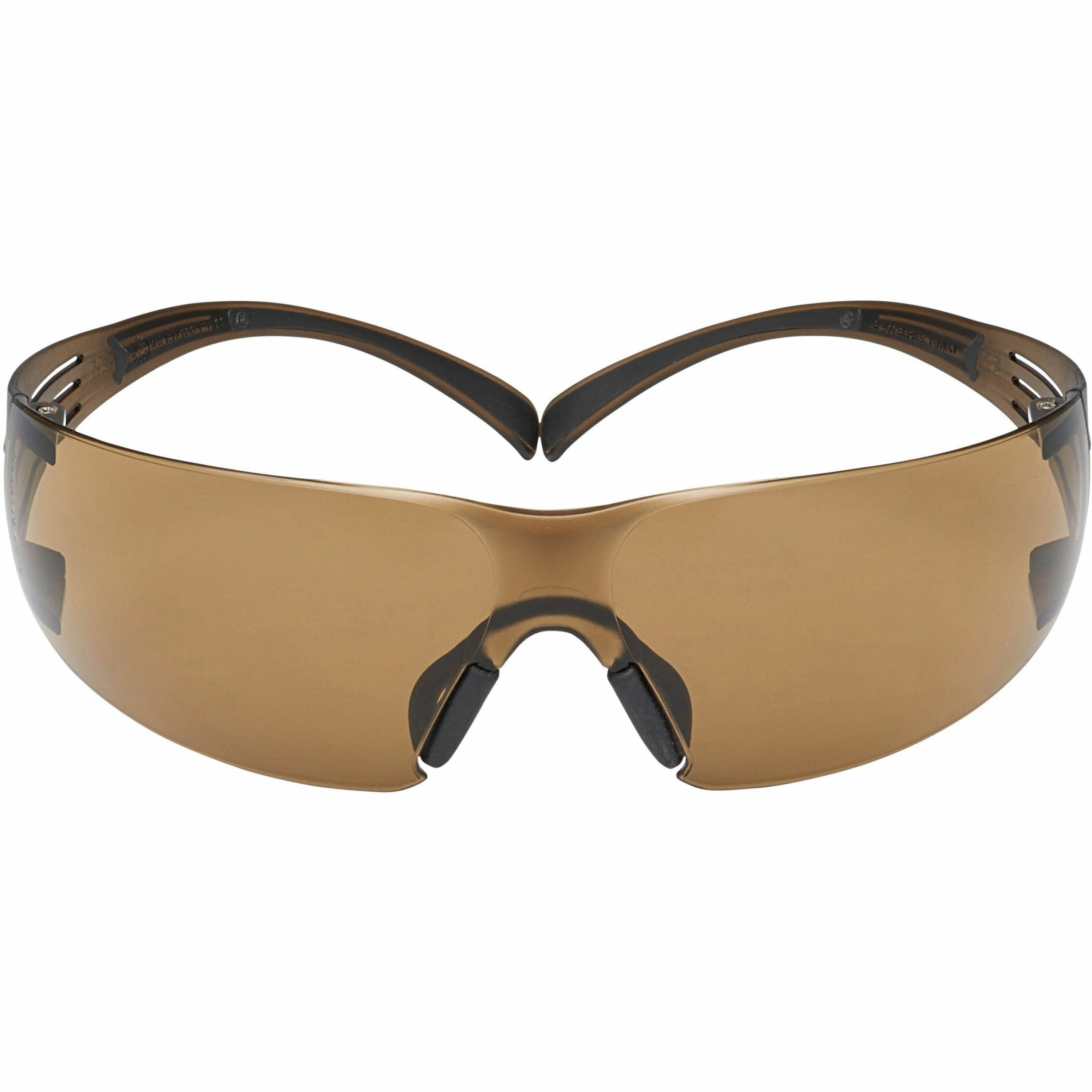 3M SecureFit Protective Eyewear - Recommended for: Eye, Indoor/Outdoor - Fog, UVA, UVB, UVC Protection - Polycarbonate - Black - Anti-fog, Comfortable, Soft, Nose Bridge, Impact Resistant, Adjustable Temple - 20 / Carton