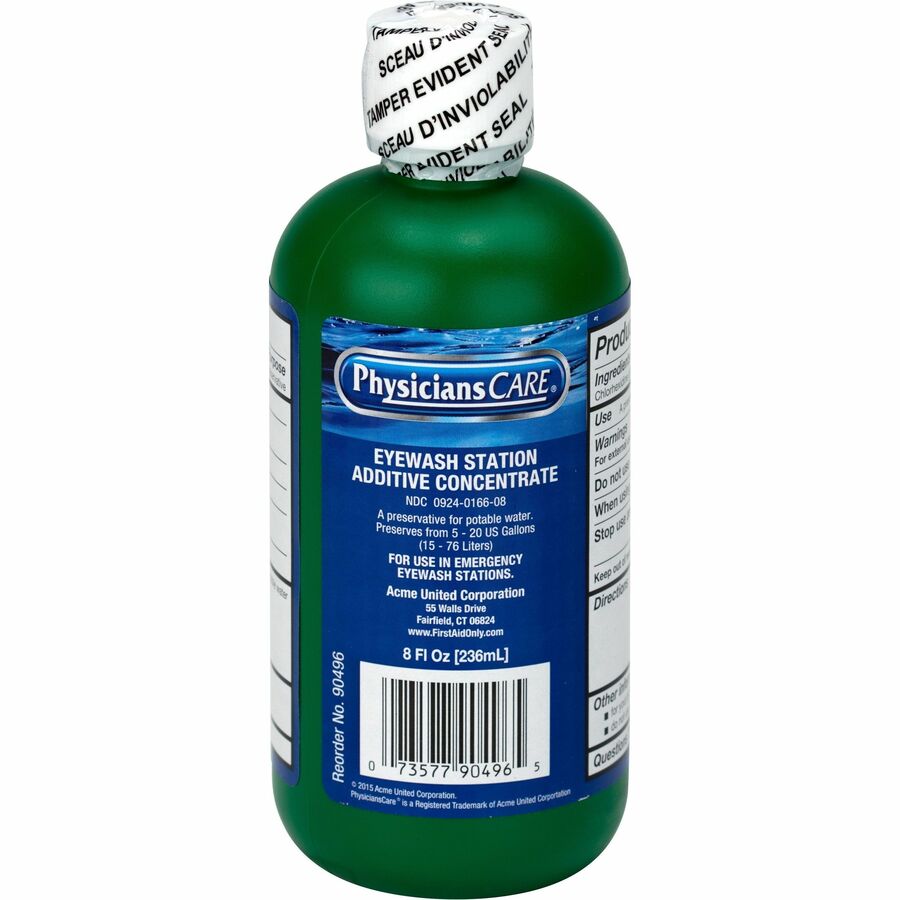 First Aid Only Eyewash Additive Concentrate - 8 fl oz - 12 / Carton