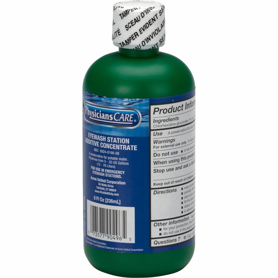 First Aid Only Eyewash Additive Concentrate - 8 fl oz - 12 / Carton