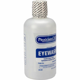 First Aid Only Sterile Ophthalmic Solution Eyewash - 1 quart - Sterile - For Eye irrigation, Eye Burning - 12 / Carton