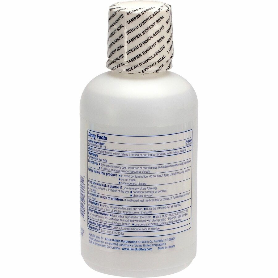 First Aid Only Sterile Ophthalmic Solution Eyewash - 16 fl oz - Sterile - For Eye irrigation, Eye Burning - 12 / Carton