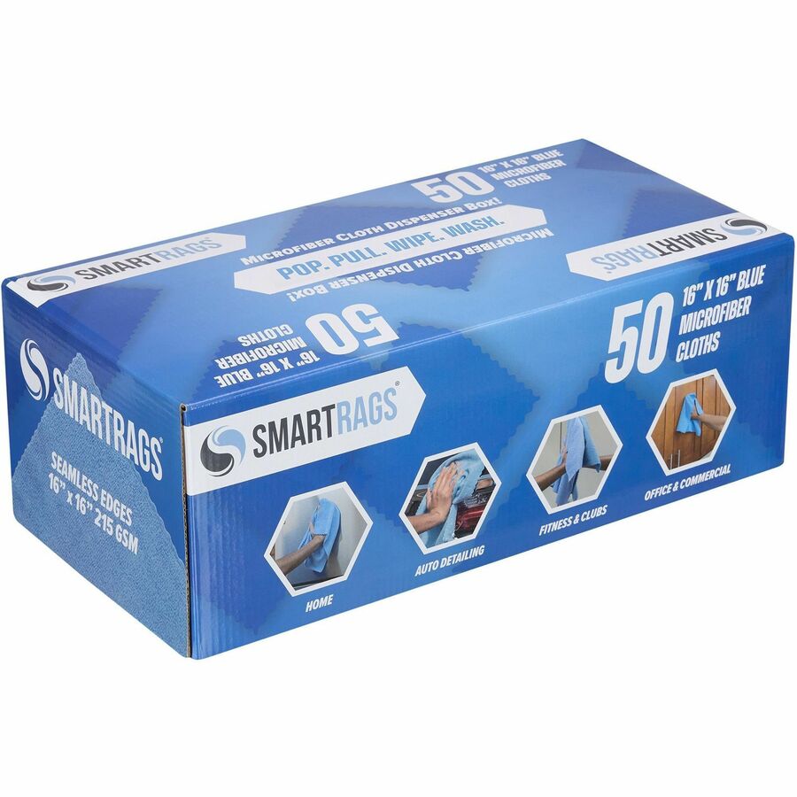 monarch-smart-rags-microfiber-cloths-for-automotive-office-healthcare-household-garage-breakroom-factory-hospital-industry-nursing-home-50-box-reusable-streak-free-lint-free-dirt-resistant-grime-resistant-blue_monm931b - 5