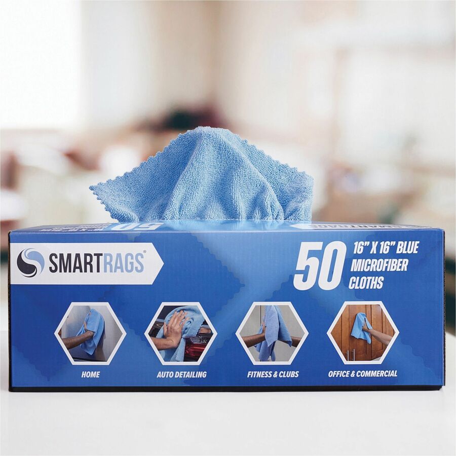 monarch-smart-rags-microfiber-cloths-for-automotive-office-healthcare-household-garage-breakroom-factory-hospital-industry-nursing-home-50-box-reusable-streak-free-lint-free-dirt-resistant-grime-resistant-blue_monm931b - 3