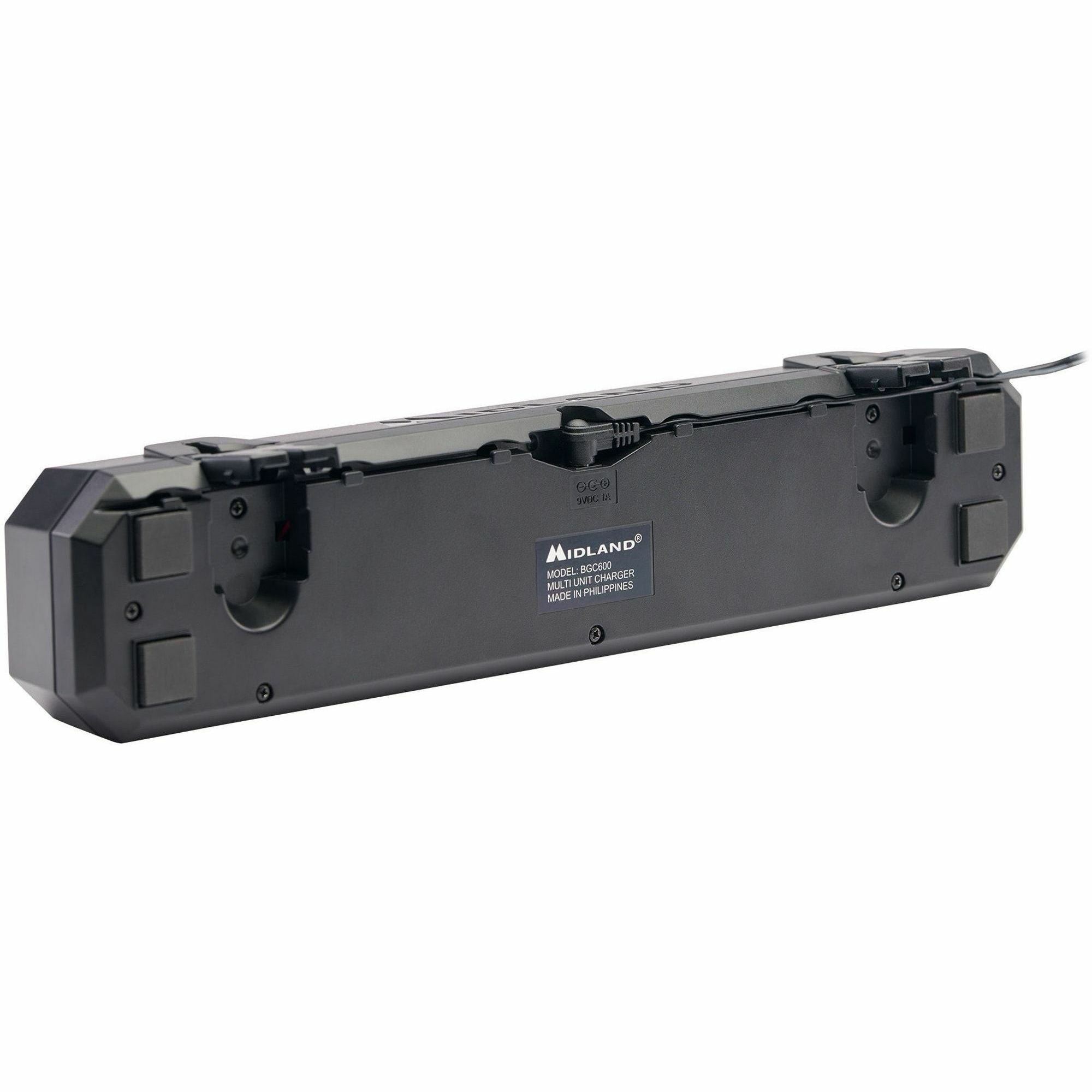 midland-two-way-radio-6-slotted-charger-docking-two-way-radio-6-slot-charging-capability-black-wall-mount-desktop_mrobgc600 - 2