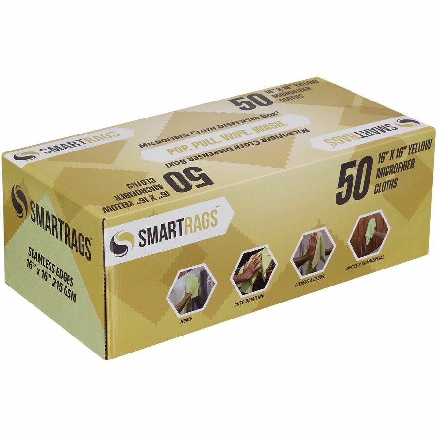 monarch-smart-rags-microfiber-cloths-for-automotive-office-healthcare-household-garage-breakroom-factory-hospital-industry-nursing-home-50-box-reusable-streak-free-lint-free-dirt-resistant-grime-resistant-yellow_monm931y - 5