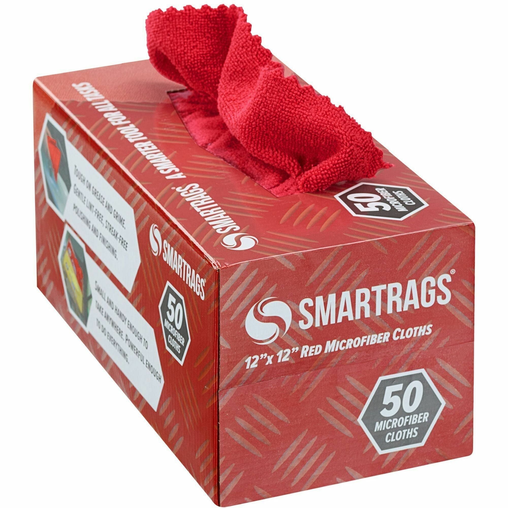 Monarch Smart Rags Microfiber Cloths - For Automotive, Office, Healthcare, Household, Garage, Breakroom, Hospital, Industry - 50 / Box - Reusable, Streak-free, Lint-free, Dirt Resistant, Grime Resistant - Blue