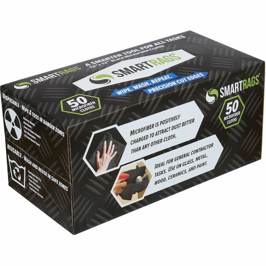 monarch-smart-rags-microfiber-cloths-for-automotive-office-healthcare-household-garage-breakroom-hospital-industry-50-box-reusable-streak-free-lint-free-dirt-resistant-grime-resistant-blue_monm950blk - 5