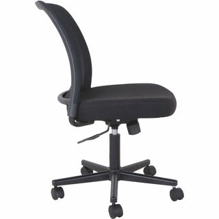 NuSparc Armless Task Chair - Fabric Seat - Black - 1 Each