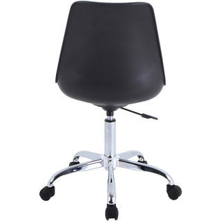 NuSparc Padded Seat Poly Task Chair - Poly Seat - High Back - 5-star Base - Black - Polyvinyl Chloride (PVC), Plastic, Polyurethane - 1 Each