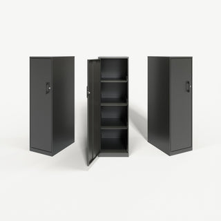 nusparc-personal-storage-cabinet-18-x-142-x-464-4-x-shelfves-hinged-doors-sturdy-durable-welded-eco-friendly-nonporous-surface-locking-mechanism-ventilated-locking-door-graphite-steel-recycled-taa-compliant_nprsc418zzml - 4