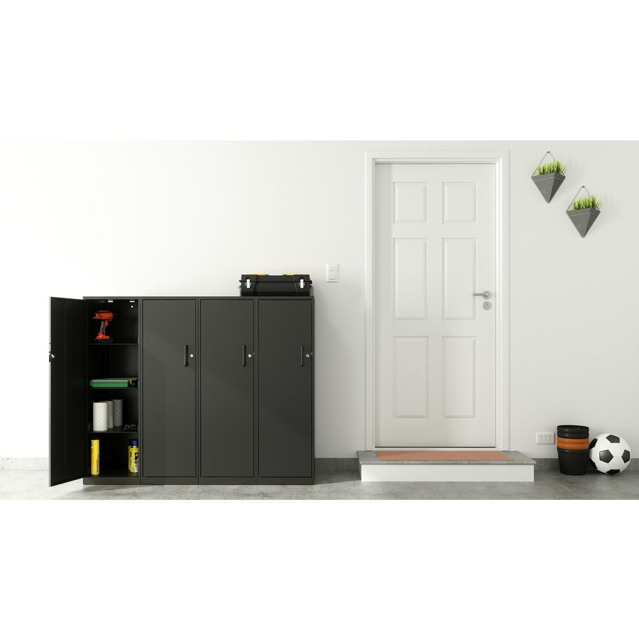 nusparc-personal-storage-cabinet-18-x-142-x-464-4-x-shelfves-hinged-doors-sturdy-durable-welded-eco-friendly-nonporous-surface-locking-mechanism-ventilated-locking-door-graphite-steel-recycled-taa-compliant_nprsc418zzml - 6