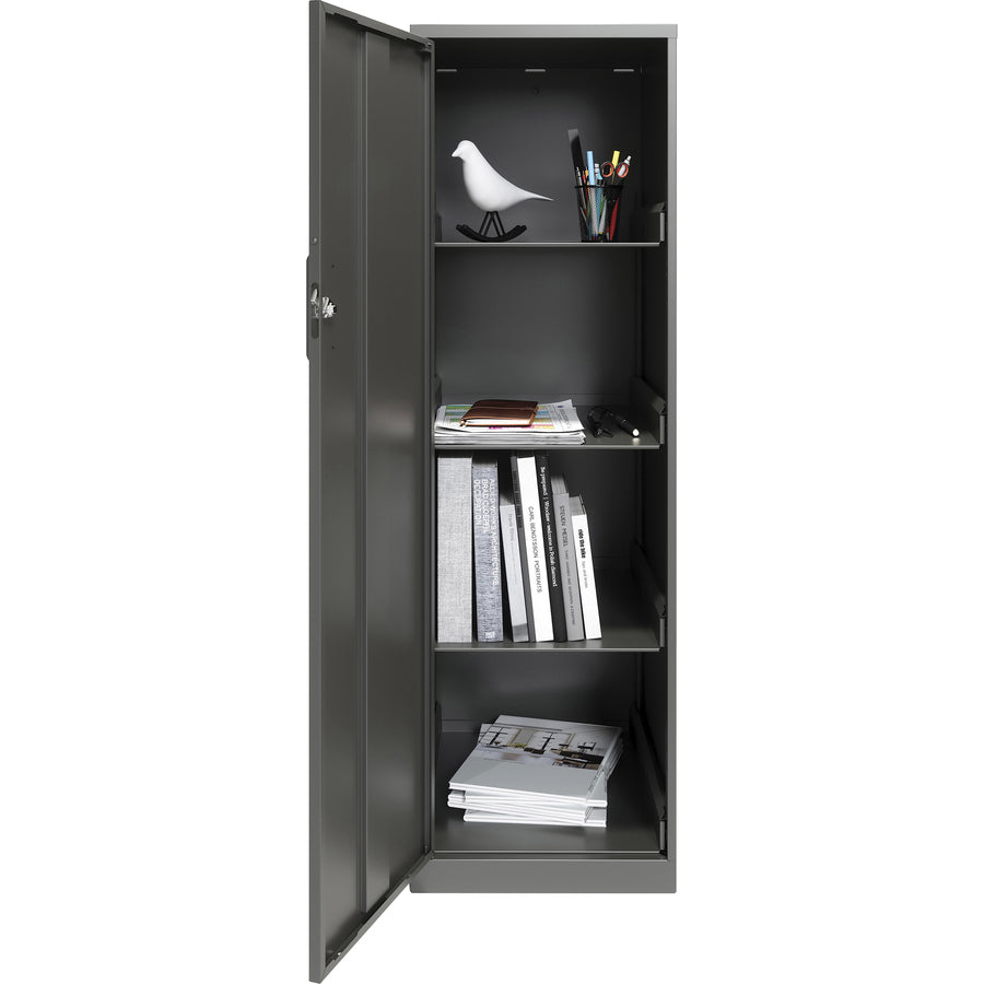nusparc-personal-storage-cabinet-18-x-142-x-464-4-x-shelfves-hinged-doors-sturdy-durable-welded-eco-friendly-nonporous-surface-locking-mechanism-ventilated-locking-door-graphite-steel-recycled-taa-compliant_nprsc418zzml - 3