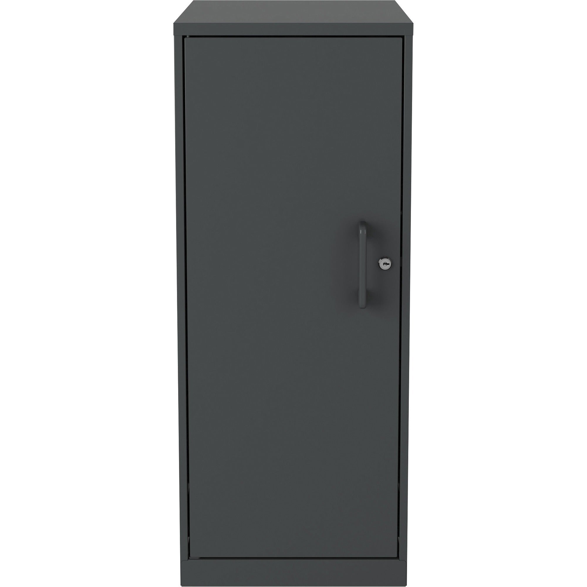 nusparc-personal-storage-cabinet-18-x-142-x-325-3-x-shelfves-hinged-doors-sturdy-durable-welded-eco-friendly-nonporous-surface-locking-mechanism-ventilated-locking-door-graphite-steel-recycled-taa-compliant_nprsc318zzml - 2