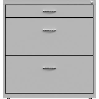 NuSparc Pencil Drawer Lateral File - 30" x 17.6" x 31.7" - 2 x Drawer(s) for File, Pencil - Letter - Lateral - Interlocking, Anti-tip, Ball Bearing Slide, Ball-bearing Suspension, Removable Lock, Durable, Nonporous Surface, Adjustable Leveler - Silve