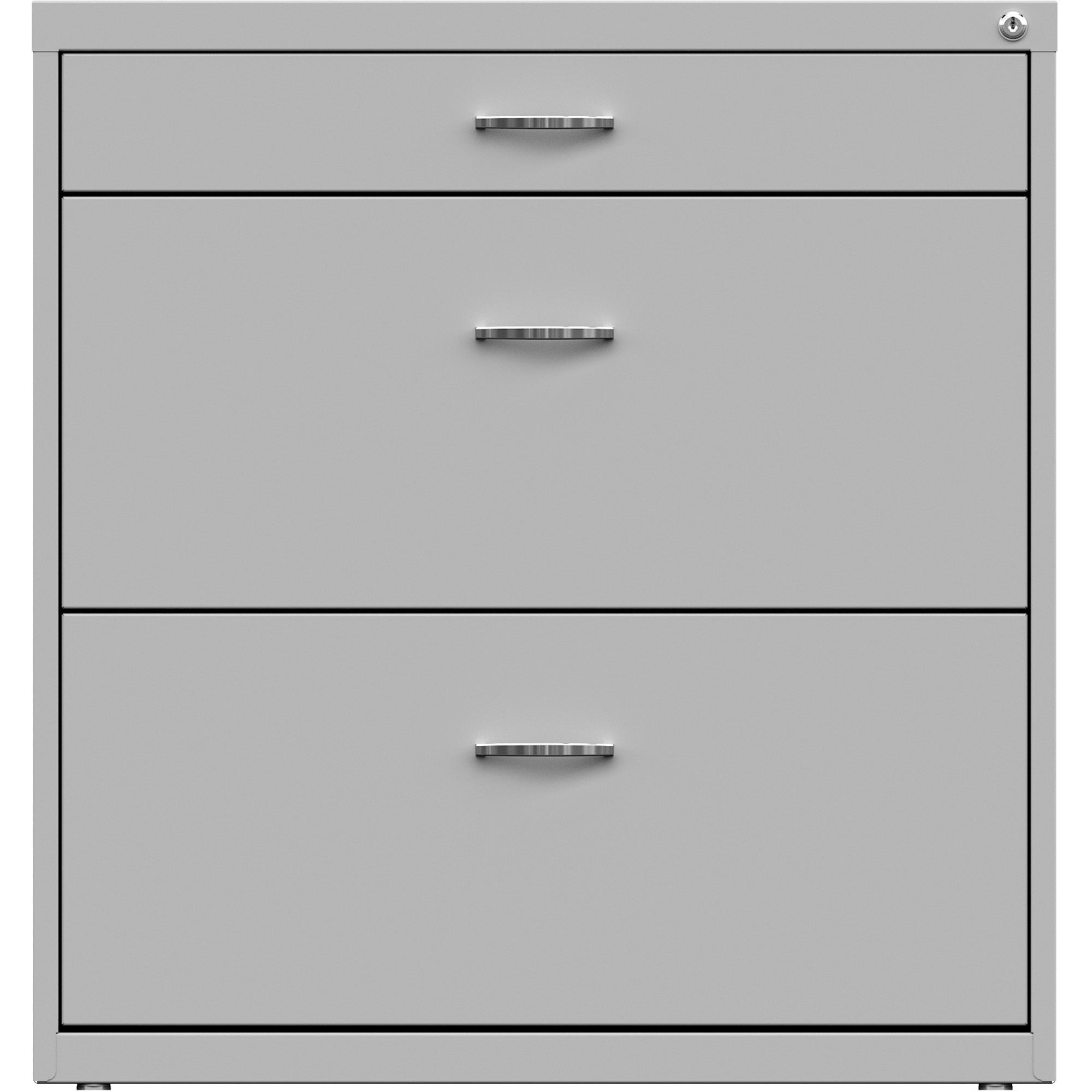 nusparc-pencil-drawer-lateral-file-30-x-176-x-317-2-x-drawers-for-file-pencil-letter-lateral-interlocking-anti-tip-ball-bearing-slide-ball-bearing-suspension-removable-lock-durable-nonporous-surface-adjustable-leveler-silve_nprlf318bbsr - 2