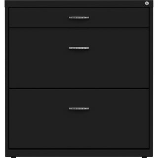 NuSparc Pencil Drawer Lateral File - 30" x 17.6" x 31.7" - 2 x Drawer(s) for File, Pencil - Letter - Lateral - Interlocking, Anti-tip, Ball Bearing Slide, Ball-bearing Suspension, Removable Lock, Durable, Nonporous Surface, Adjustable Leveler - Black