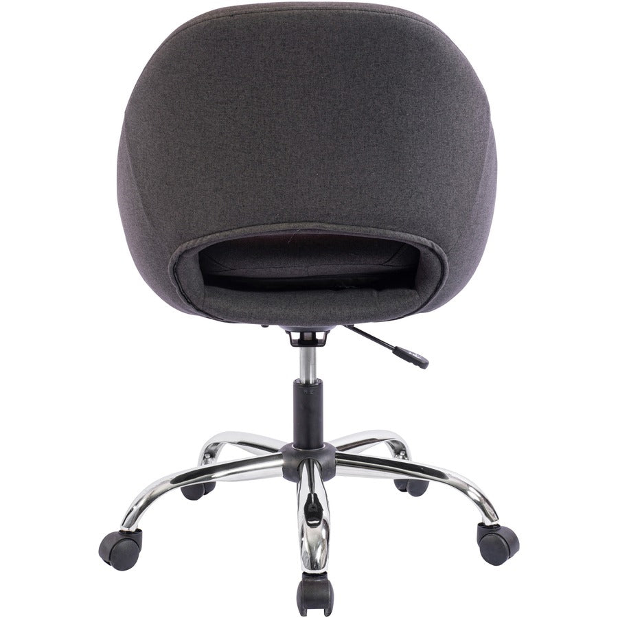 NuSparc Resimercial Lounge/Task Chair - Neutral Gray Fabric Seat - Low Back - 5-star Base - Gray - 1 Each