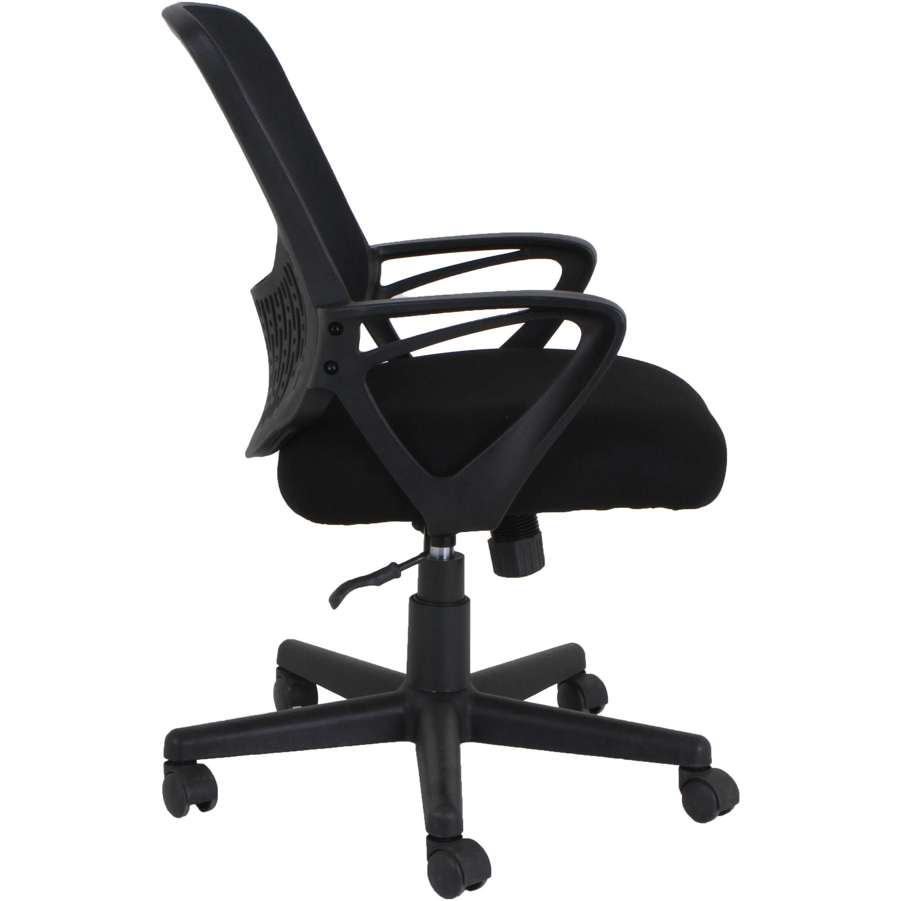 NuSparc Mid-back Mesh Task Chair - Fabric Seat - Mid Back - Black - 1 Each - 6