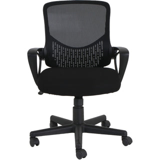 NuSparc Mid-back Mesh Task Chair - Fabric Seat - Mid Back - Black - 1 Each