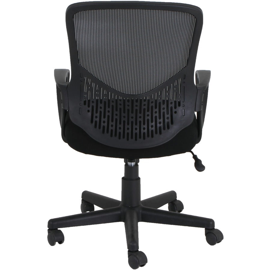 NuSparc Mid-back Mesh Task Chair - Fabric Seat - Mid Back - Black - 1 Each