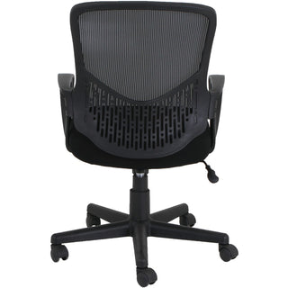 NuSparc Mid-back Mesh Task Chair - Fabric Seat - Mid Back - Black - 1 Each