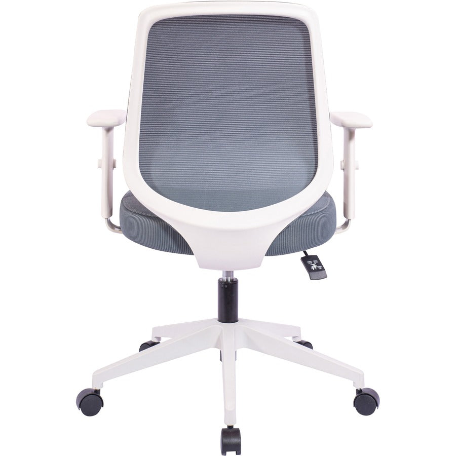 NuSparc Mid-Back Task Chair - Fabric Back - Mid Back - 5-star Base - Gray - Armrest - 1 Each